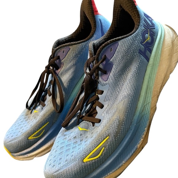 Hoka Blue and Yellow Running Shoes - Picture 2 of 7